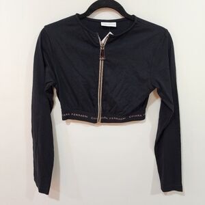 Chiara Ferragni zip up crop top, size S, nwt